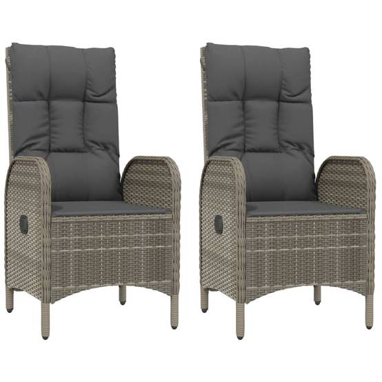 Chaise bois composite 2 places polyester gris 57 x 62,5 x 109 cm - Prolenta premium p3150.5 - Image 1