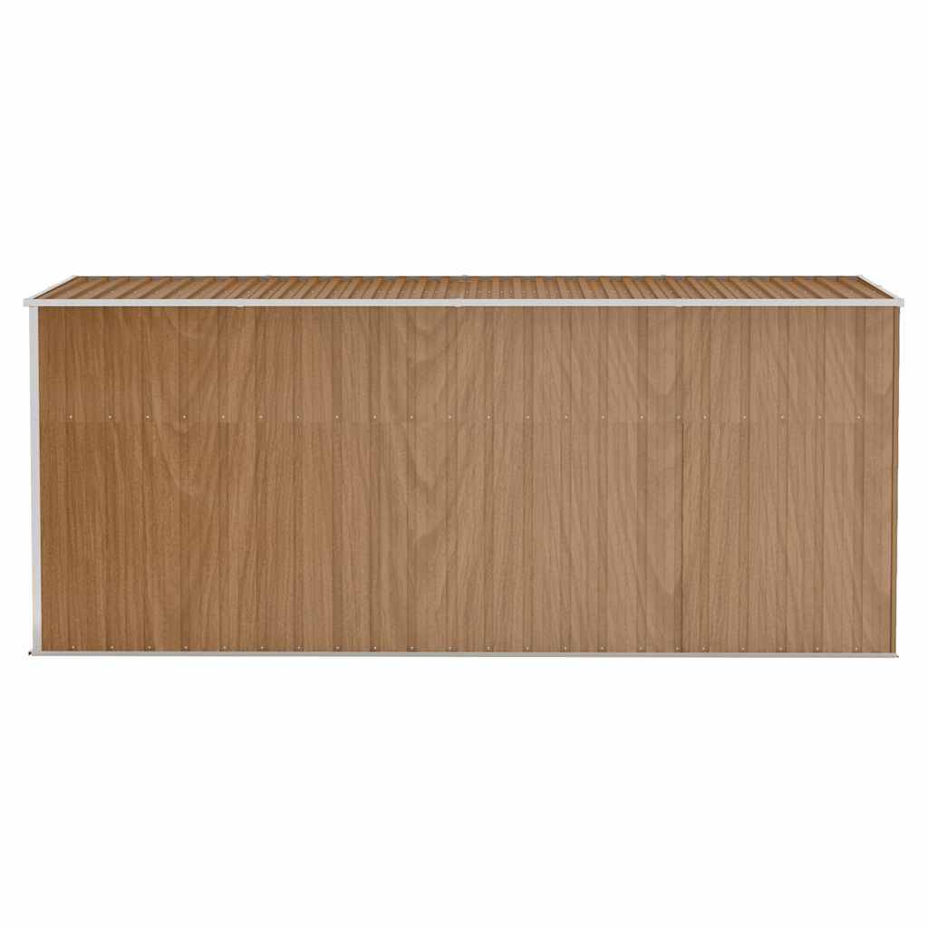 Vidaxl - Abri de jardin mural marron 118 x 382 x 178 cm Acier galvanisé vidaXL 316232 - Image 5
