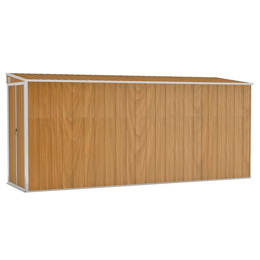 Vidaxl - Abri de jardin mural marron 118 x 382 x 178 cm Acier galvanisé 4.5m² vidaXL 316232 - Image 2