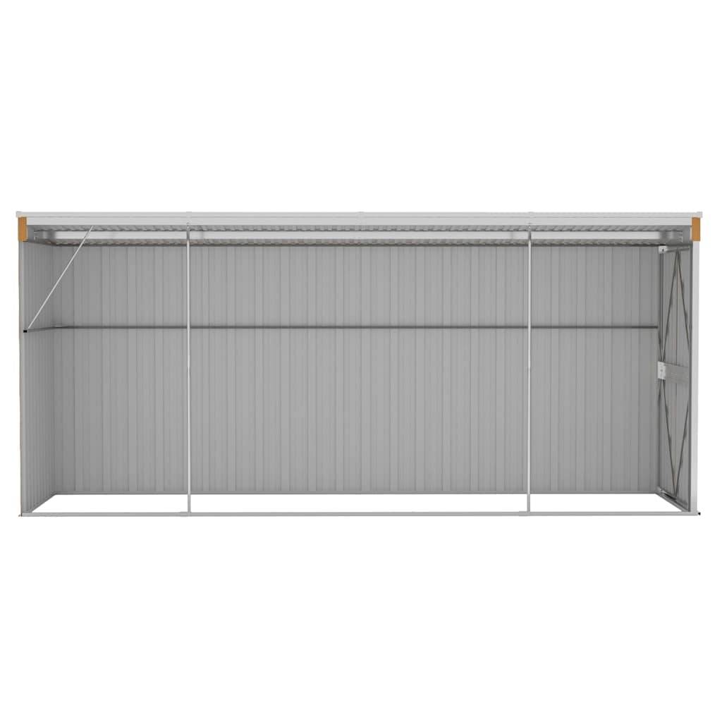 Vidaxl - Abri de jardin mural marron 118 x 382 x 178 cm Acier galvanisé 4.5m² vidaXL 316232 - Image 6