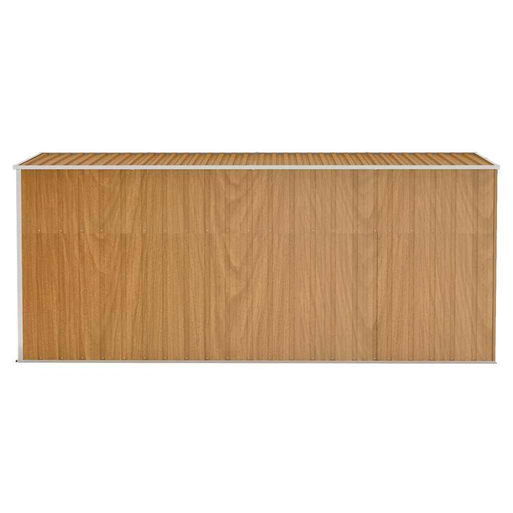 Vidaxl - Abri de jardin mural marron 118 x 382 x 178 cm Acier galvanisé 4.5m² vidaXL 316232 - Image 5