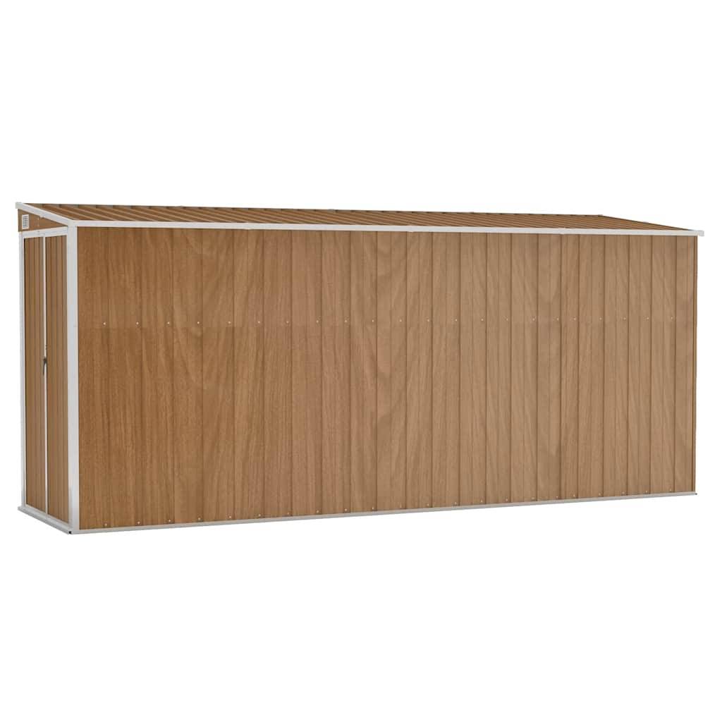Vidaxl - Abri de jardin mural marron 118 x 382 x 178 cm Acier galvanisé vidaXL 316232 - Image 2