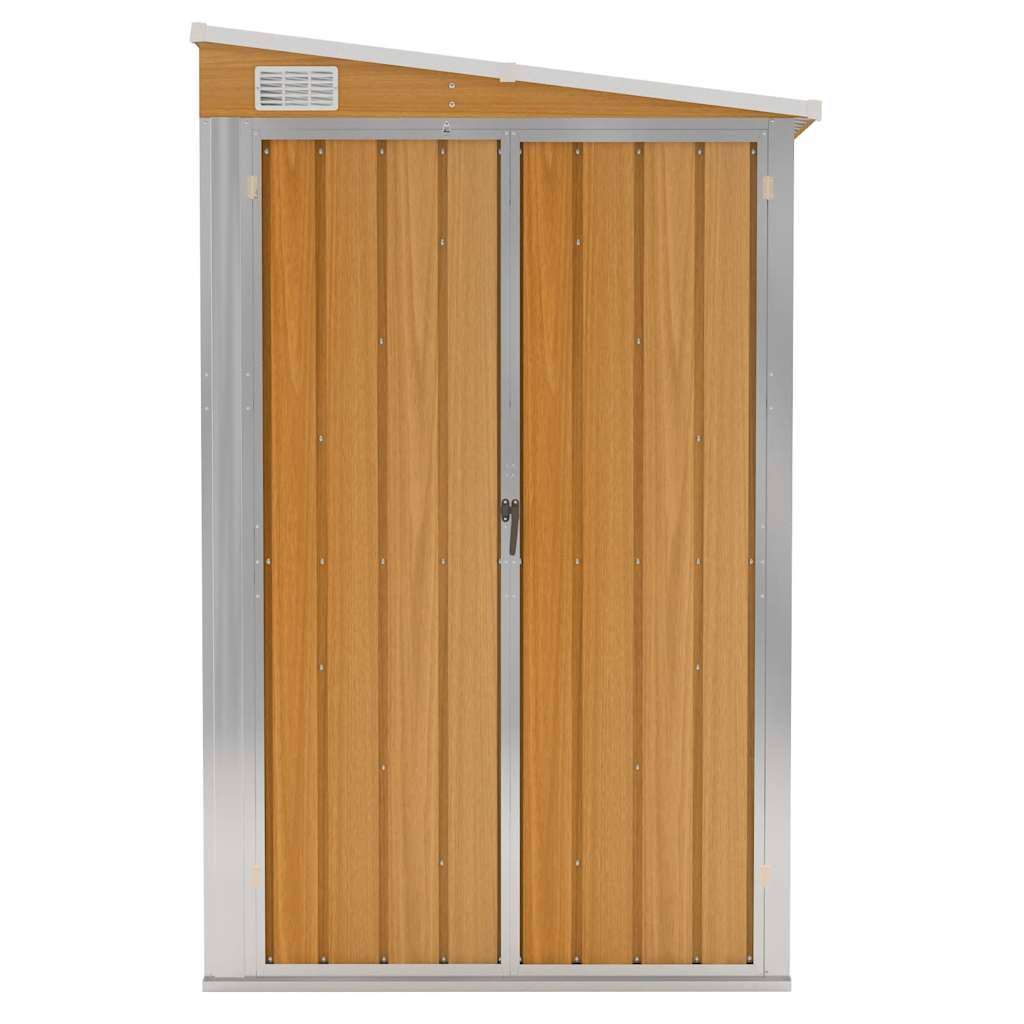Vidaxl - Abri de jardin mural marron 118 x 382 x 178 cm Acier galvanisé 4.5m² vidaXL 316232 - Image 4