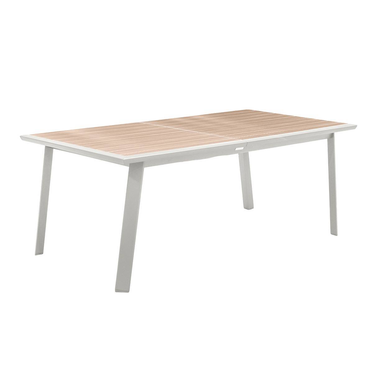 Hesperide - Table de jardin extensible "Pavane" lin & blanc 12 places en aluminium traité époxy Hespéride - Image 2