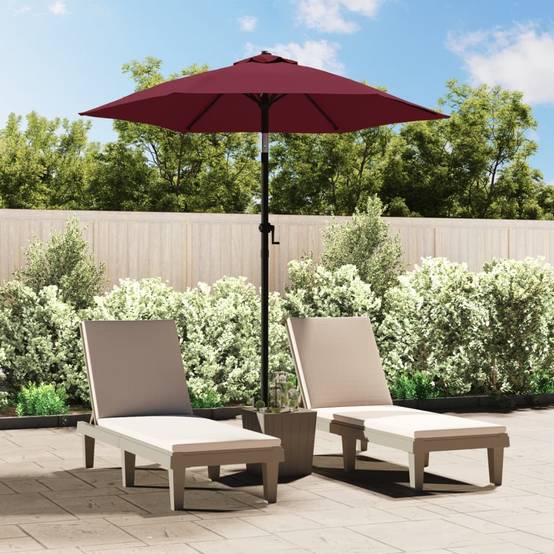 Parasol de jardin, Parasol d'extérieur Bordeaux 200x224 cm Aluminium MP588 - Image 2