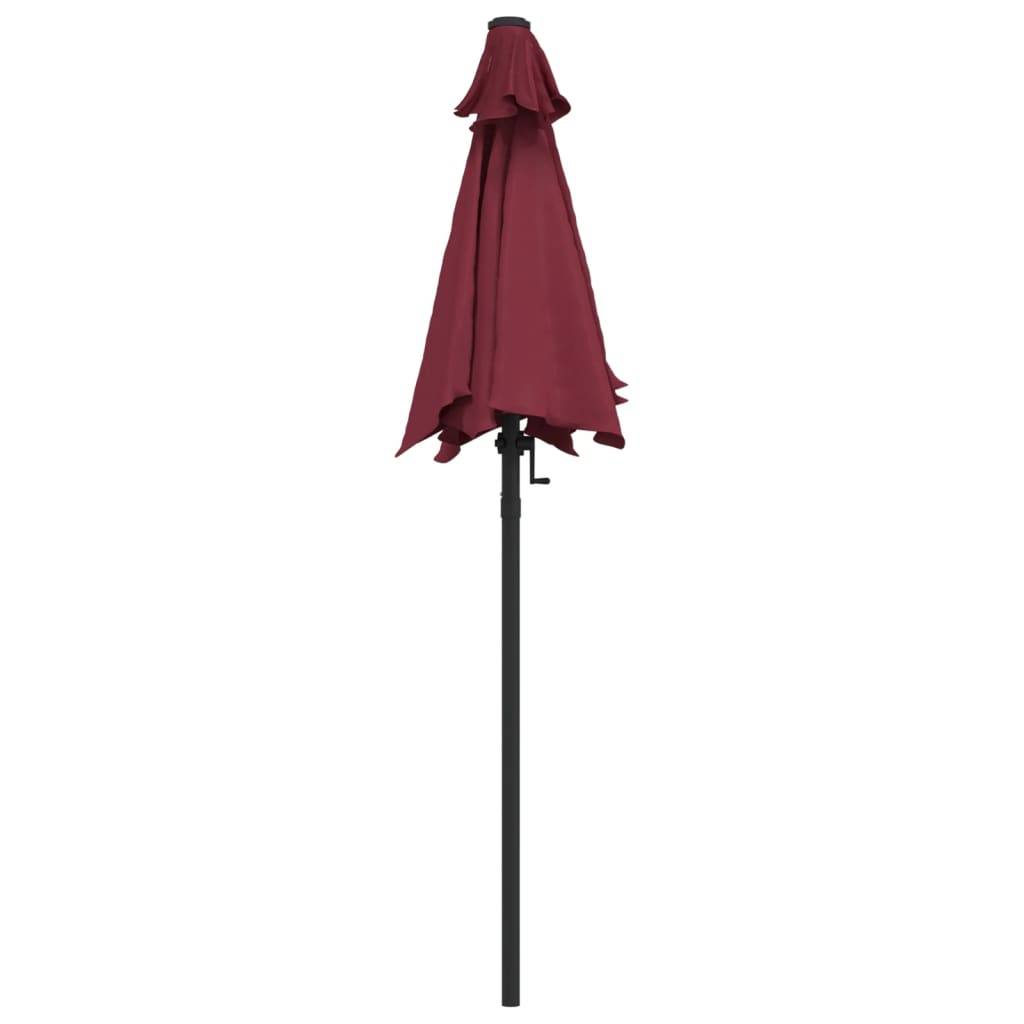 Parasol de jardin, Parasol d'extérieur Bordeaux 200x224 cm Aluminium MP588 - Image 4