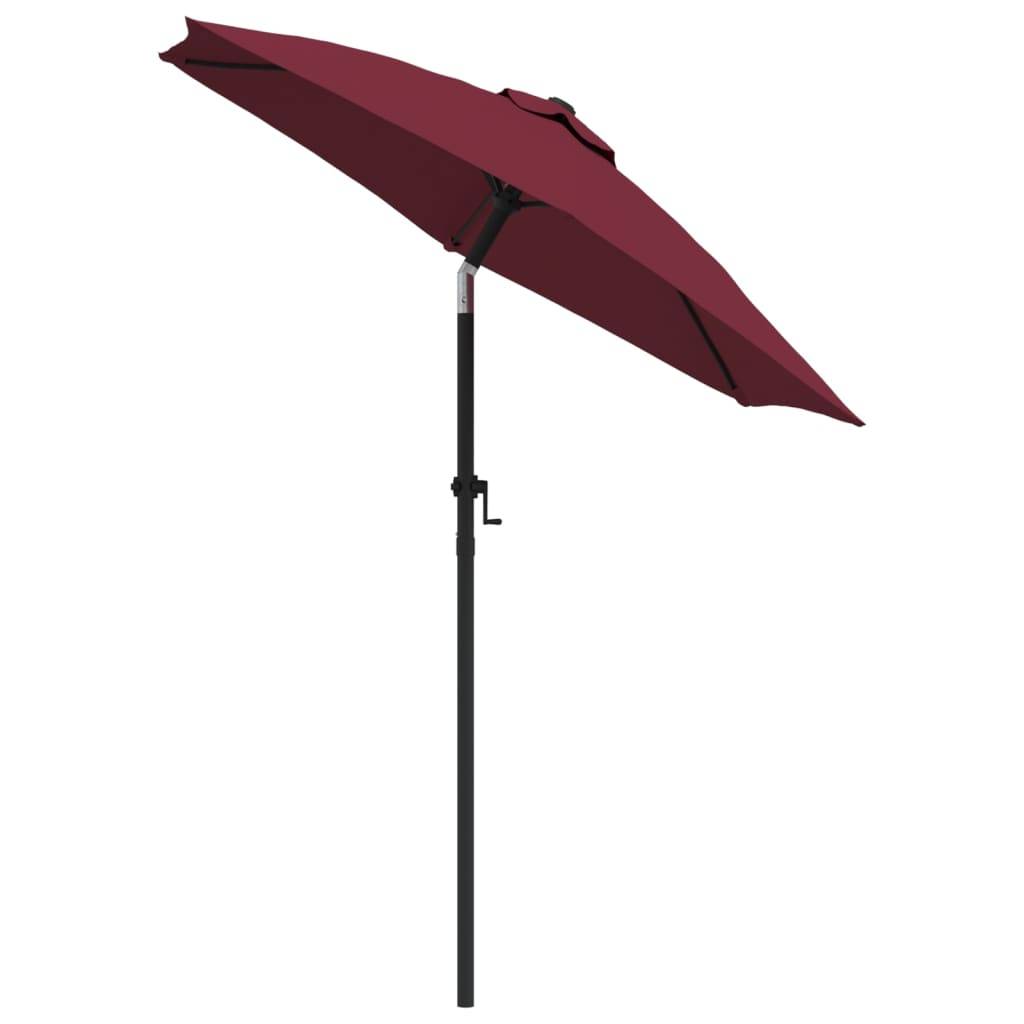 Parasol de jardin, Parasol d'extérieur Bordeaux 200x224 cm Aluminium MP588 - Image 3