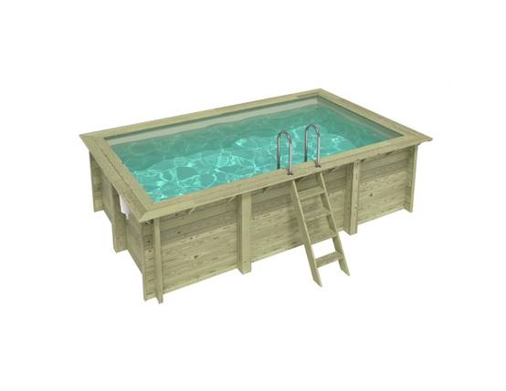 Altanka - Piscine hors sol en bois AQUA 4.65 x 2.85 - H.1.24 m, sable, cadre en métal - sans dalle - BAS7306OSPU3 - ALTANKA - Image 1