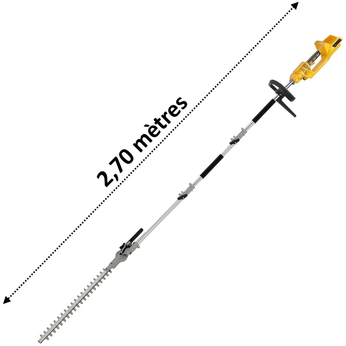 Gt Elec - Taille-haies sur perche sans fil à batterie, 40 V, GT ELEC - Sans batterie et sans chargeur - GT ELEC - Image 1