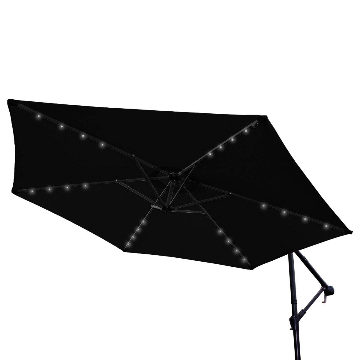 Monstershop - Parasol Noir 3m avec LED's Intégrés - Image 3