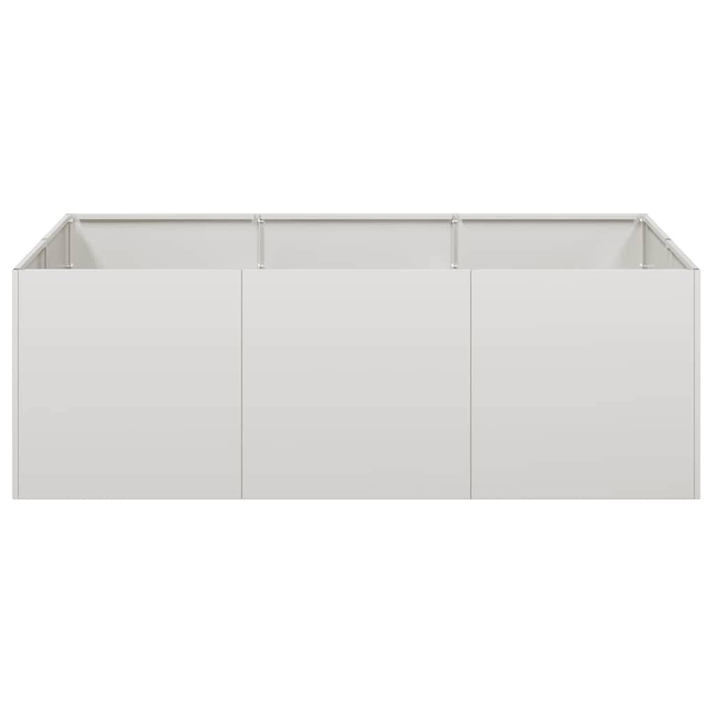 ComfortXL - Jardinière surélevée acier inoxydable jardin potager plantes argenté 120x40cm - ComfortXL Outdoor Living - Image 4