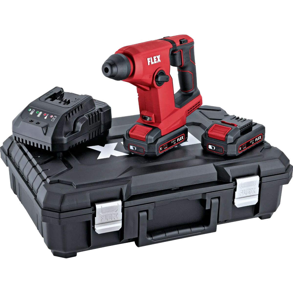 Marteau perforateur FLEX FHE 1-16 18.0-EC C - 2 batteries 18V 2.5 Ah + chargeur + coffret - 531312 - Image 1