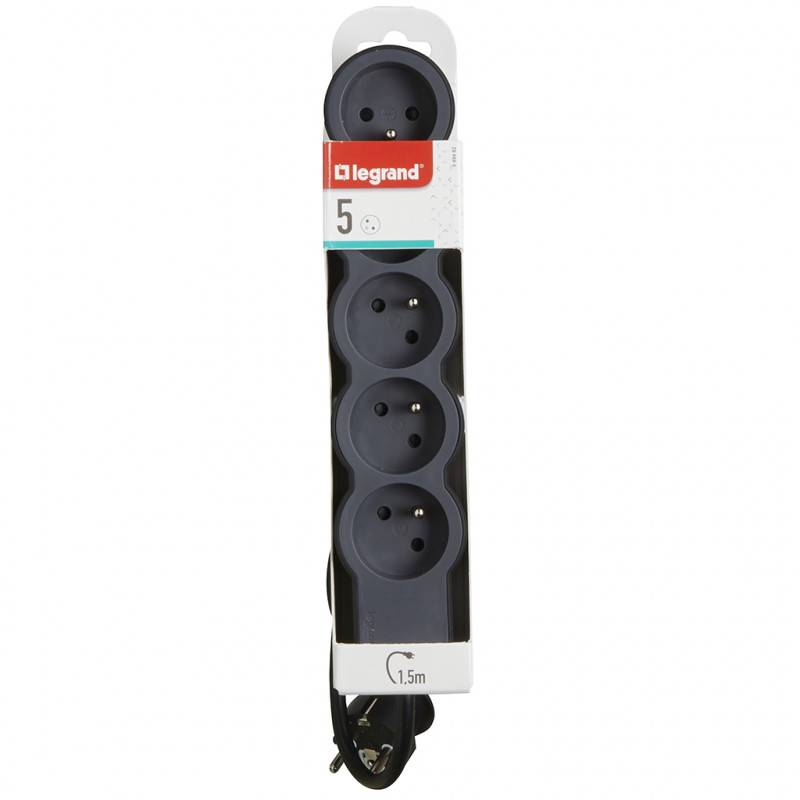 Legrand - Rallonge multiprise 1,5m avec bloc 5 prises 2P+T 0 494 82 LEGRAND - Image 5