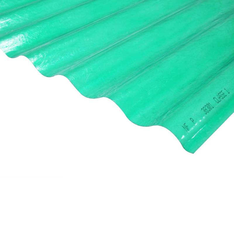Plaque polyester vert ondulée (PO 76/18) - Coloris - Vert, Largeur totale de la plaque - 90cm, Longueur totale de la plaque - 2m - Image 1