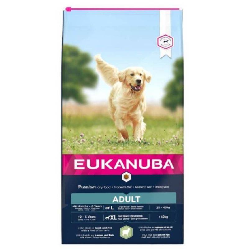 Eukanuba - CROQUETTES CHIEN ADULT LARGE AGNEAU - EUKANUBA 12 kg - Image 1