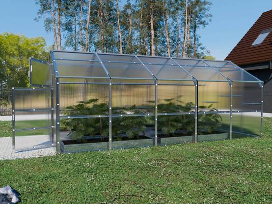 Serre KLASIKA BERNARD 2,35 x 5 m (11,75 m²), 6 mm avec revêtement en polycarbonate - Image 2