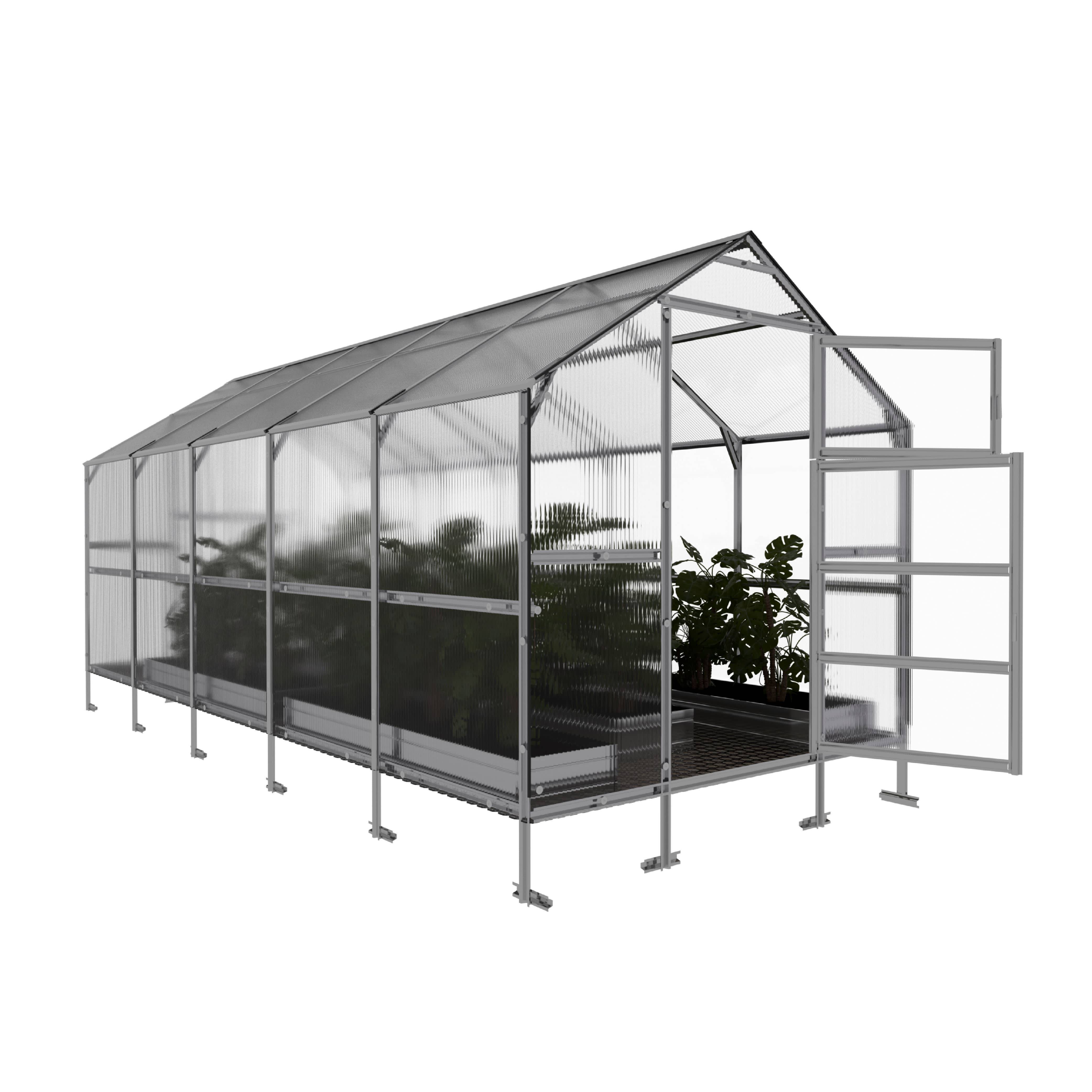 Serre KLASIKA BERNARD 2,35 x 5 m (11,75 m²), 6 mm avec revêtement en polycarbonate - Image 4