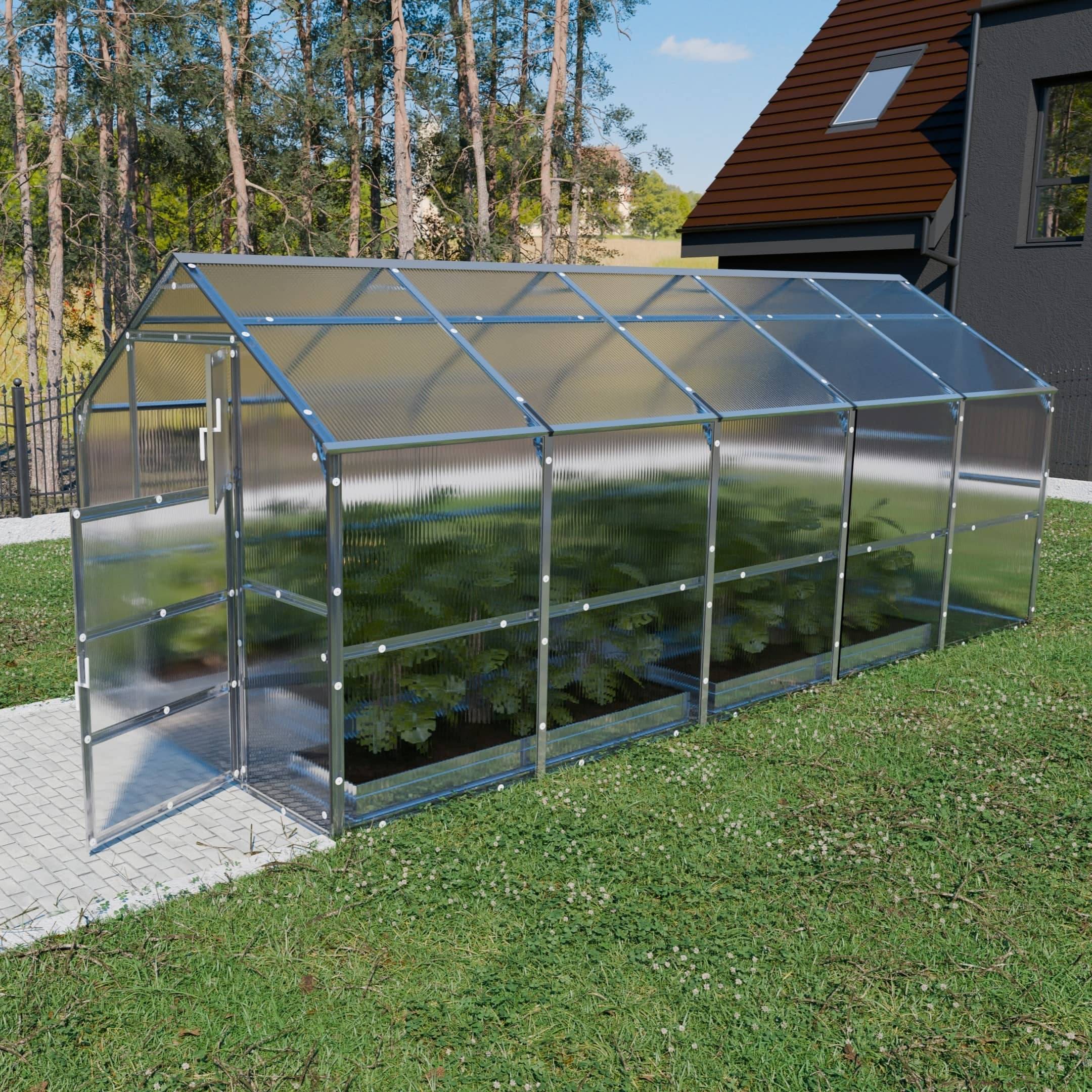 Serre KLASIKA BERNARD 2,35 x 5 m (11,75 m²), 6 mm avec revêtement en polycarbonate - Image 1