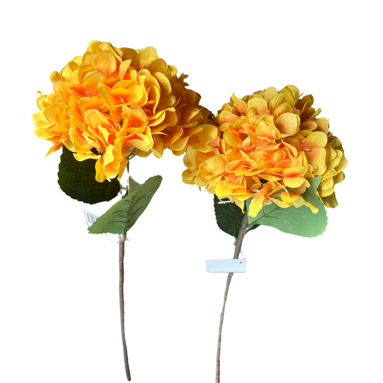 Hortensia Artificiel Jaune Orangé - Image 1