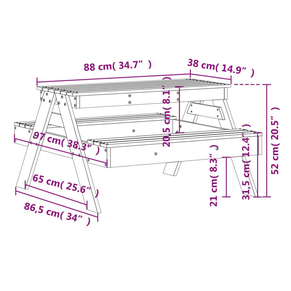 Table bois composite  Quindel Vert  88 X 97 X 52 cm  - P87211V - Image 9