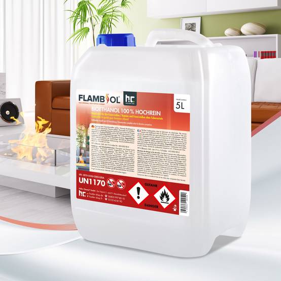 Bioéthanol à 100% dénaturé FLAMBIOL® en bidon de 5 L x 4 - Image 5