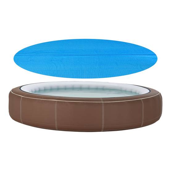 Bâche solaire de piscine ronde diamètre 244 cm polyéthylène bleu - Image 2