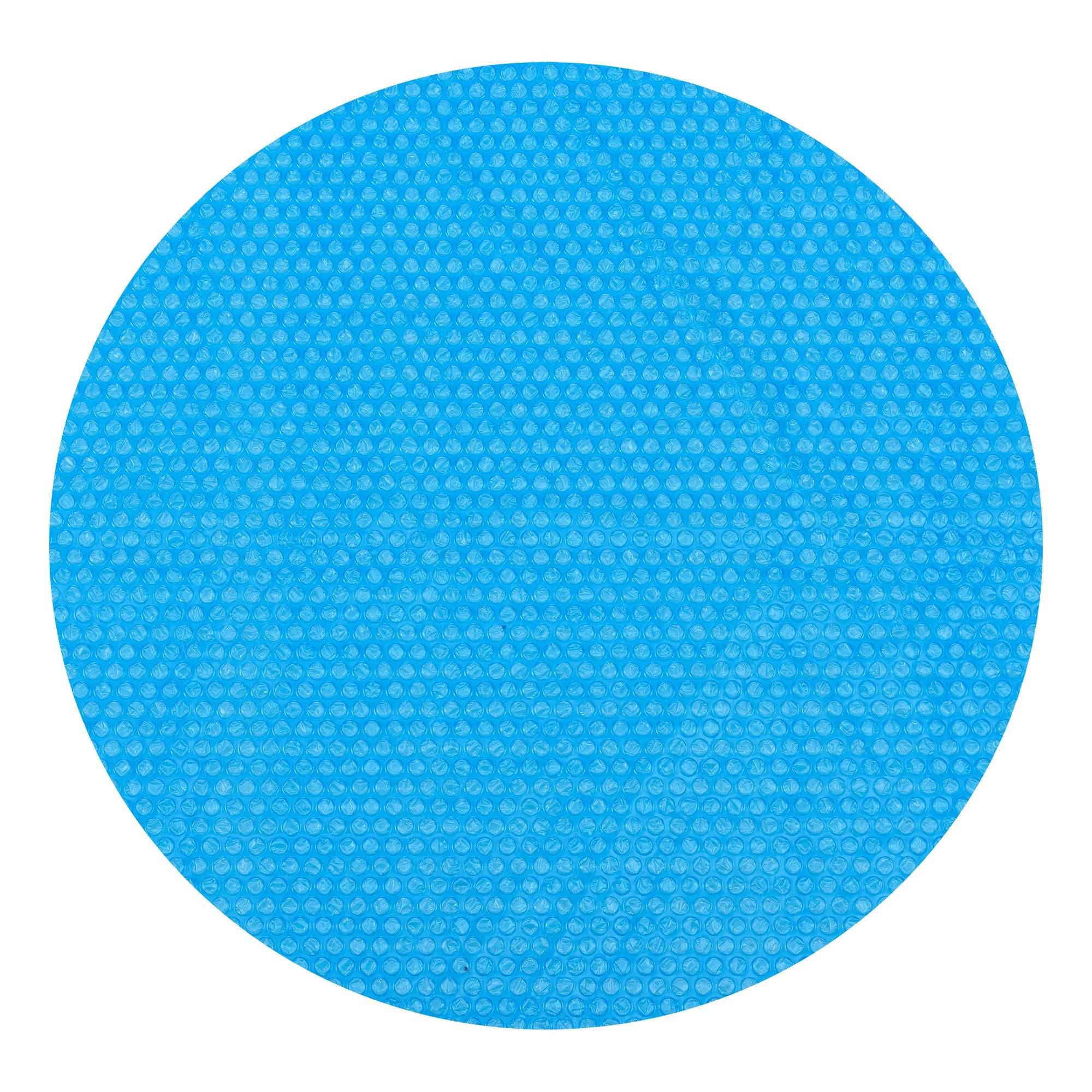 Bâche solaire de piscine ronde diamètre 244 cm polyéthylène bleu - Image 1