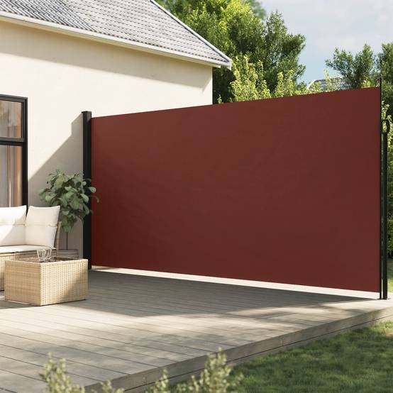 Store Banne - Auvent latéral rétractable marron 200x500 cm - MEUBLE PRO - Image 2