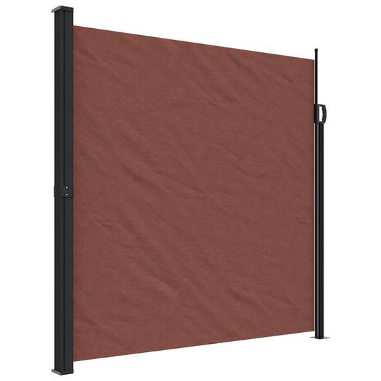 Store Banne - Auvent latéral rétractable marron 200x500 cm - MEUBLE PRO - Image 1