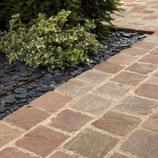 Pavé Grès Kandla Multicolore 14x14x2-2,5 cm (vendu au m² - 42 pavés/m²) - RO'MA NATURE - Image 3