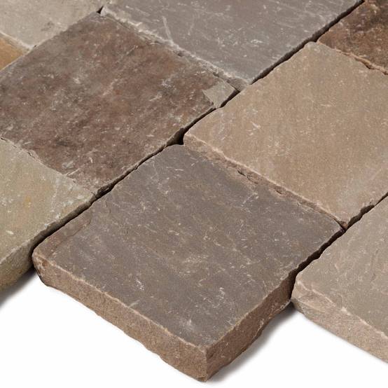 Pavé Grès Kandla Multicolore 14x14x2-2,5 cm (vendu au m² - 42 pavés/m²) - RO'MA NATURE - Image 8