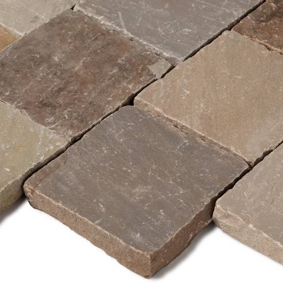 Pavé Grès Kandla Multicolore 14x14x2-2,5 cm (vendu au m² - 42 pavés/m²) - RO'MA NATURE - Image 10