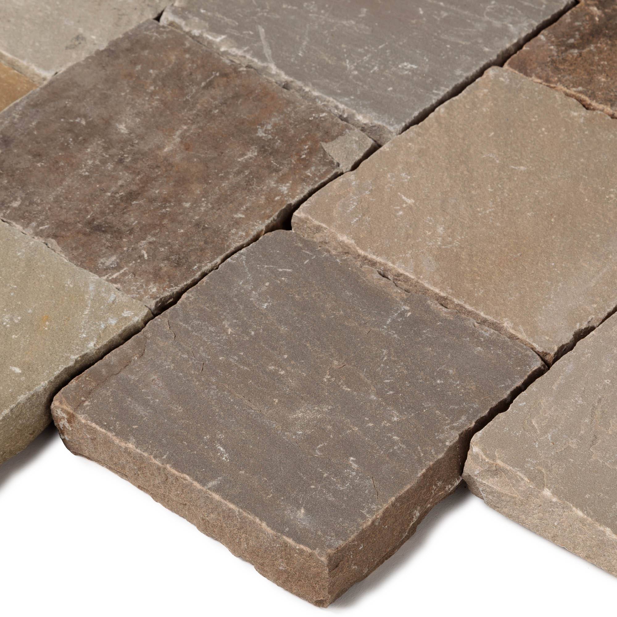 Pavé Grès Kandla Multicolore 14x14x2-2,5 cm (vendu au m² - 42 pavés/m²) - RO'MA NATURE - Image 10