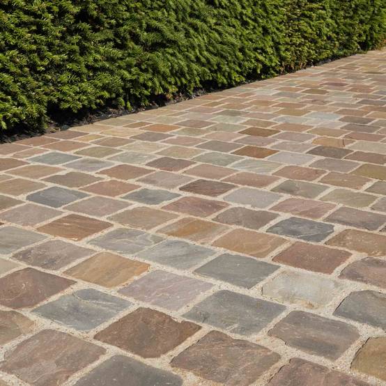 Pavé Grès Kandla Multicolore 14x14x2-2,5 cm (vendu au m² - 42 pavés/m²) - RO'MA NATURE - Image 2
