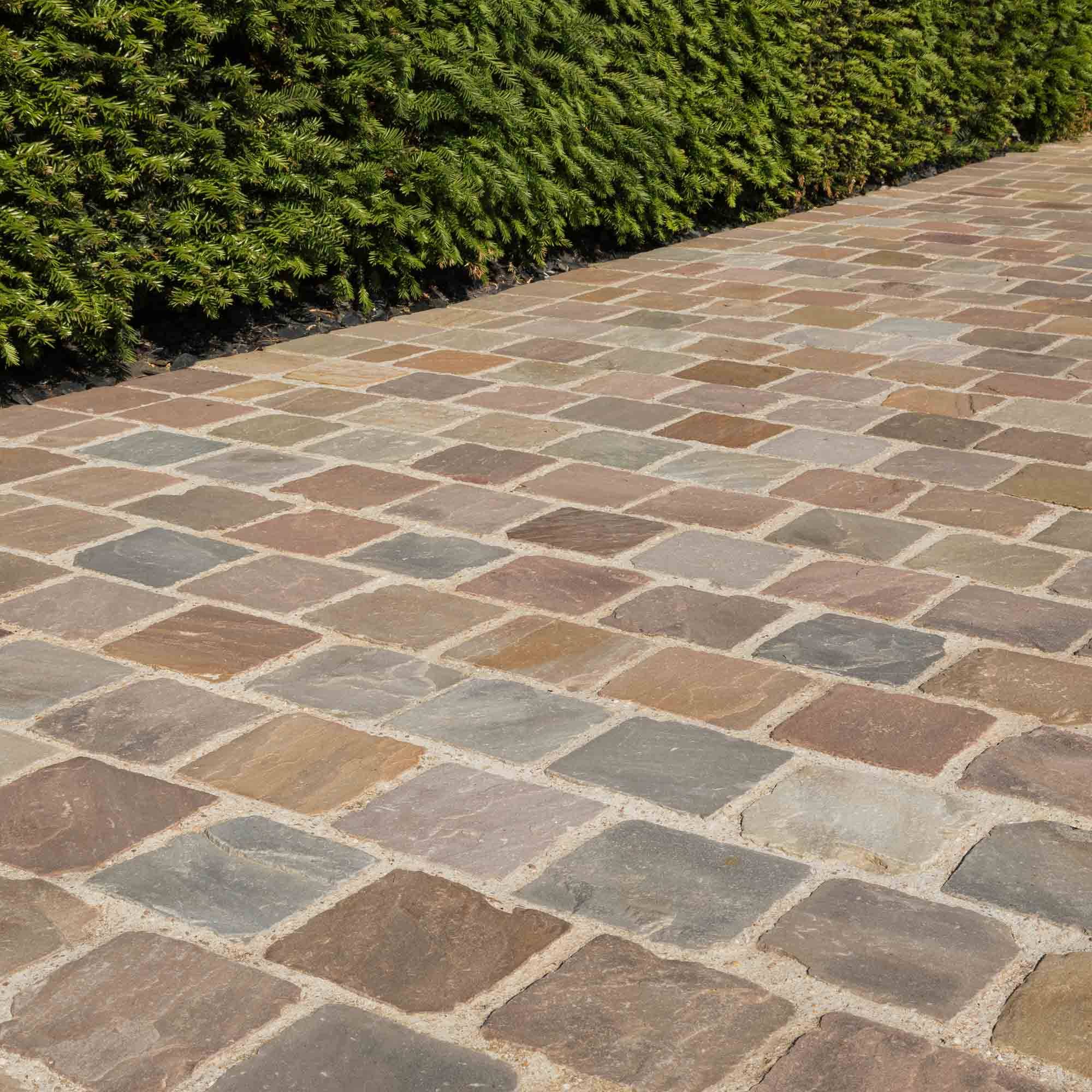 Pavé Grès Kandla Multicolore 14x14x2-2,5 cm (vendu au m² - 42 pavés/m²) - RO'MA NATURE - Image 2