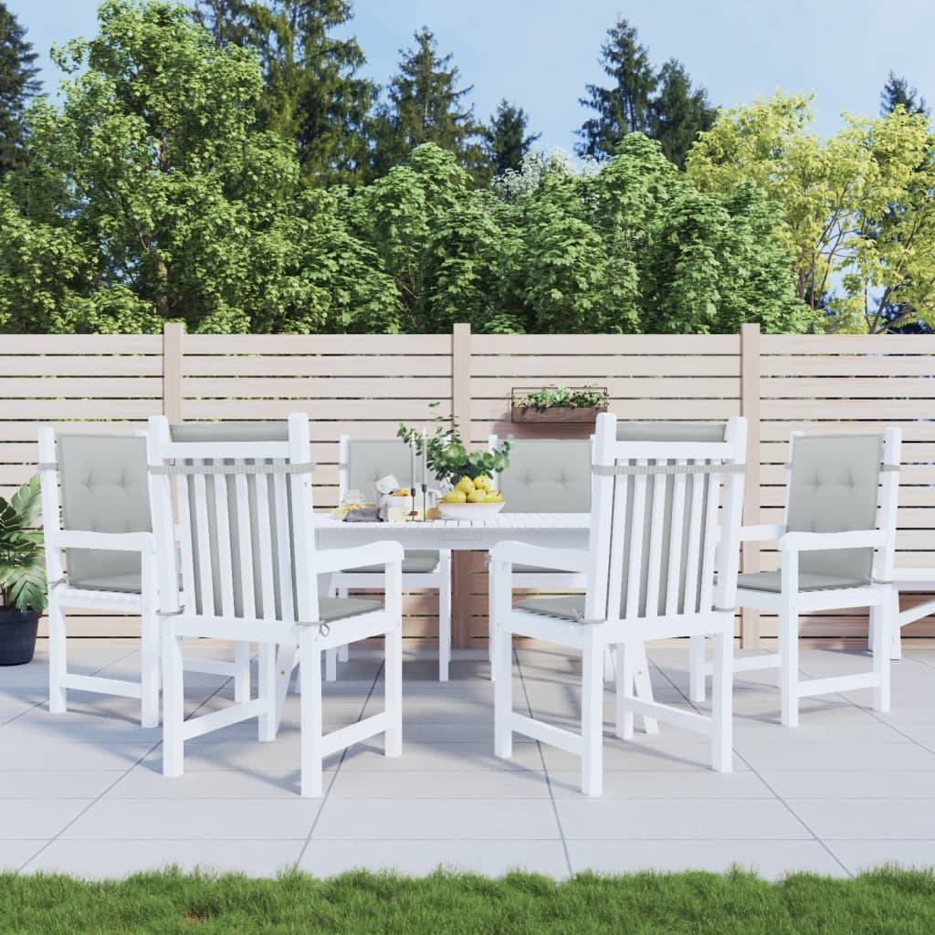 ComfortXL - Lot de 6 Coussins Dossier Bas Polyester Anti-glisse pour Chaise de Jardin Gris Clair Mélangé 100x50cm – ComfortXL Outdoor Living - Image 4