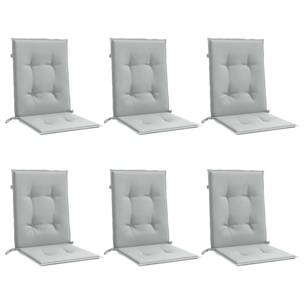 ComfortXL - Lot de 6 Coussins Dossier Bas Polyester Anti-glisse pour Chaise de Jardin Gris Clair Mélangé 100x50cm – ComfortXL Outdoor Living - Image 3