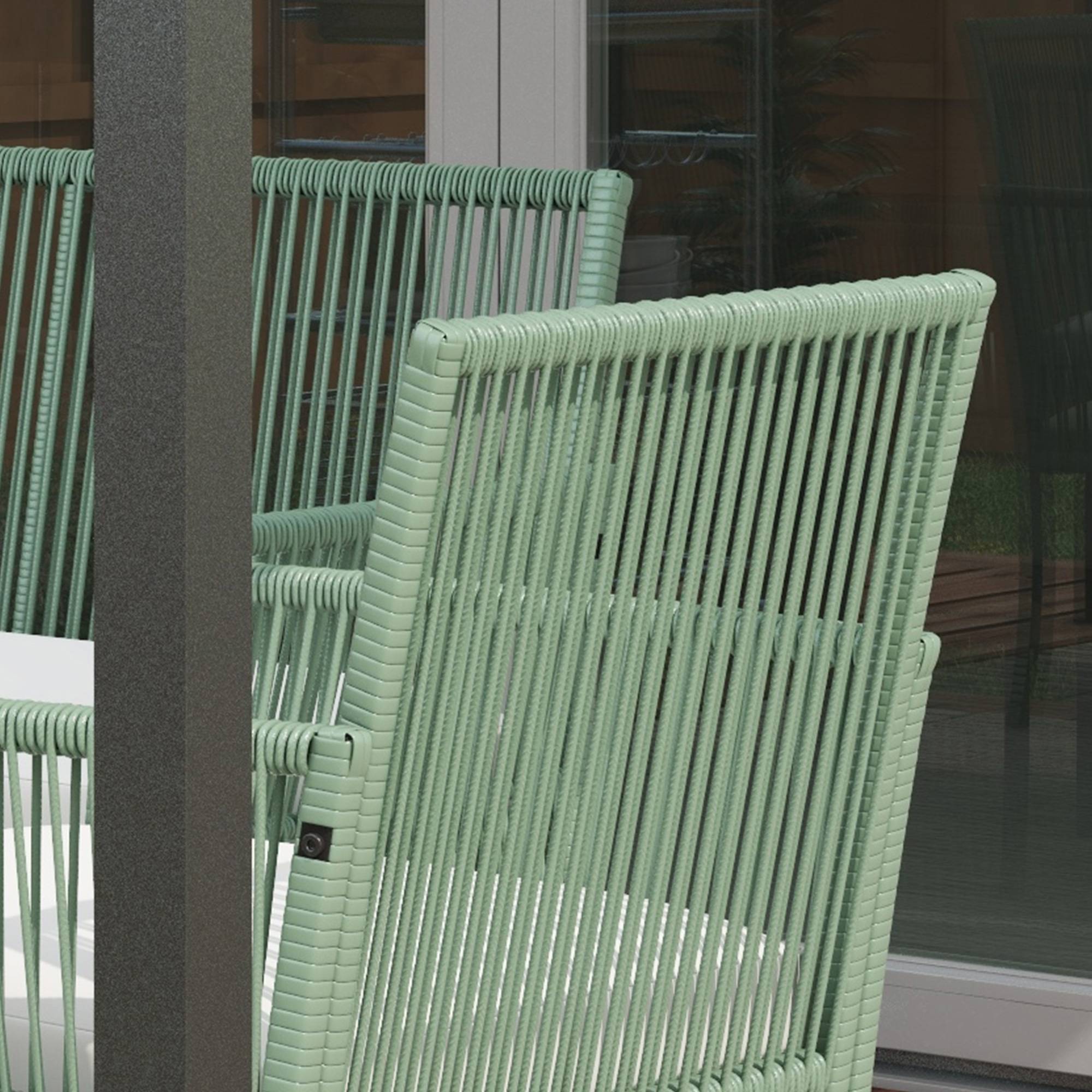 Ensemble salon de jardin 4 pièces canapé 2 places 2 fauteuils 1 table basse plateau verre trempé - Image 10