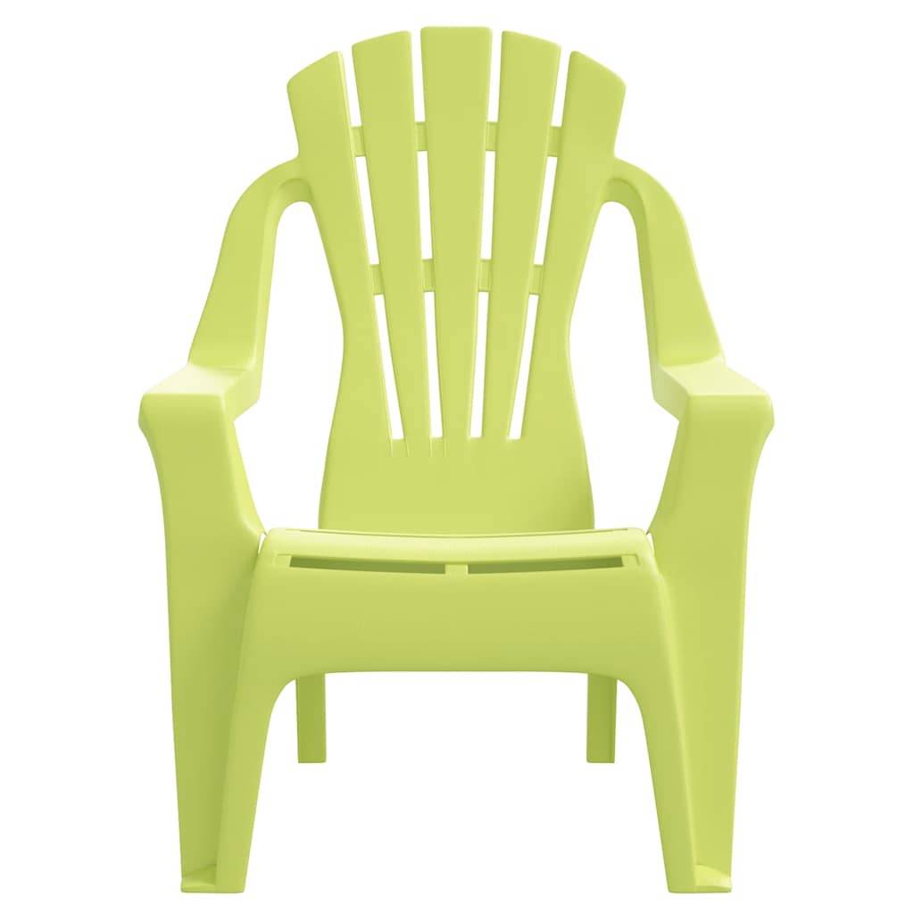 Lot de 2 Chaises de jardin | Chaise d'extérieur pour enfants vert 37x34x44 cm PP - Image 4