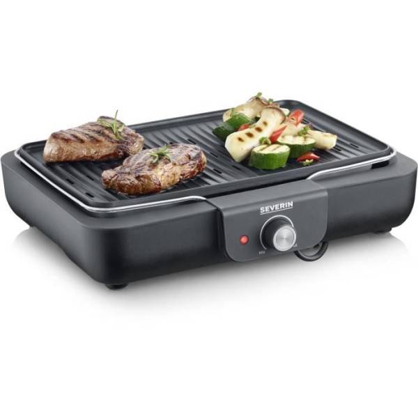 Severin - Barbecue Electrique - Grillade  électrique SEVERIN - PG8556 - Surface de cuisson 37x29cm - Thermostat réglable - 2300W - Image 4