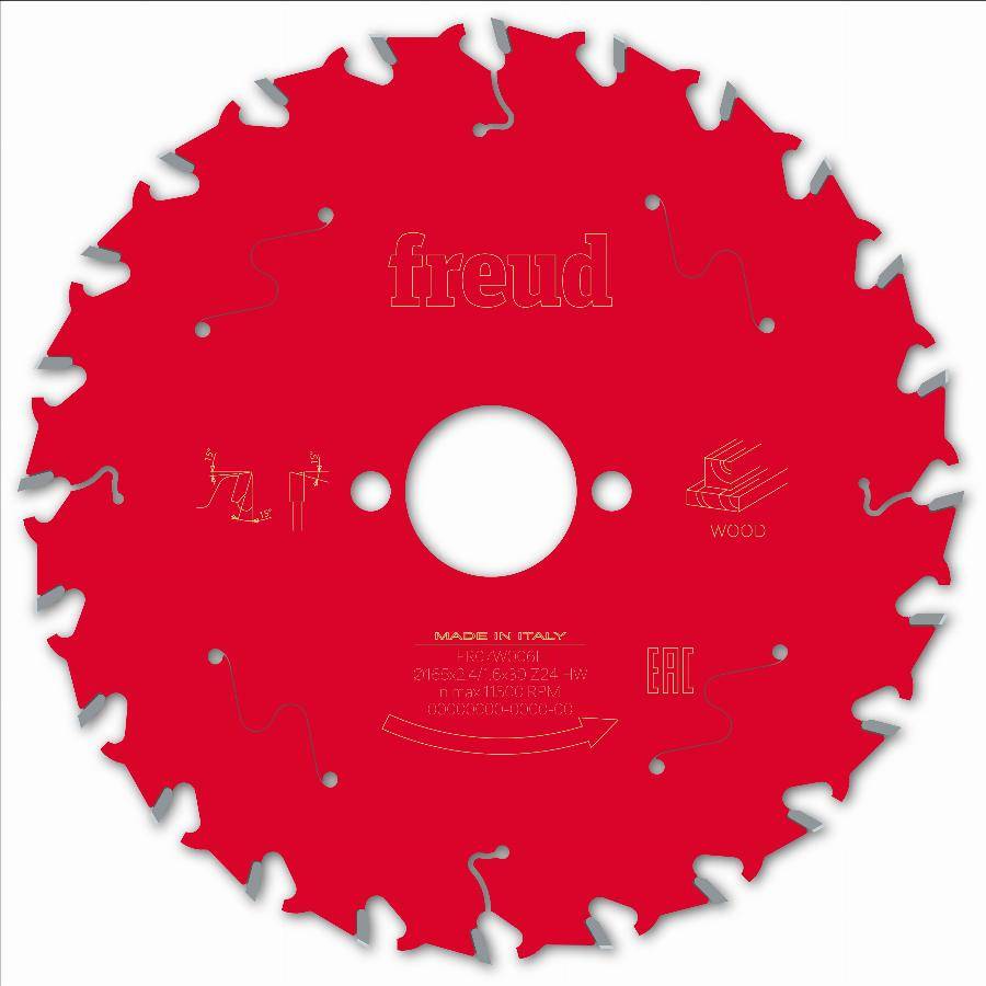 Lame pour scie circulaire portative FREUD - Ø165 2,4/1,6 AL30 Z24 BA 15° - F03FS09691 -FR07W006H - Image 2