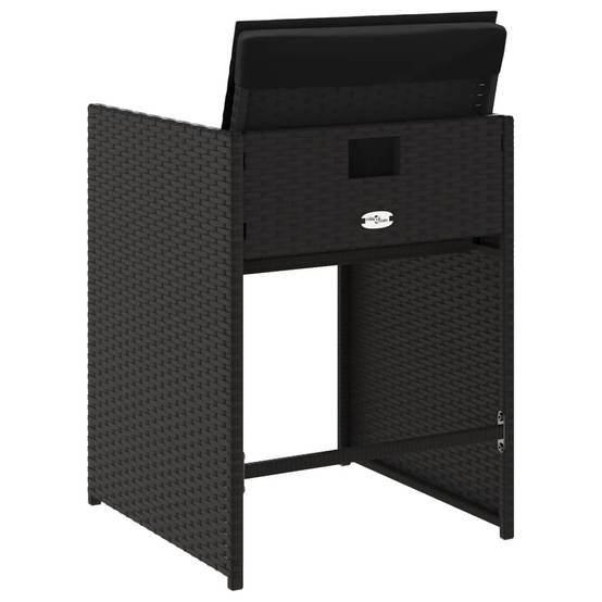 Chaise bois composite 4 places rotin noir 50,5 x 54 x 79 cm - Prolenta premium p390.9 - Image 7