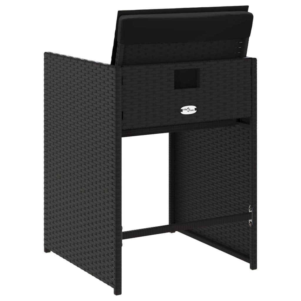 Chaise bois composite 4 places rotin noir  50,5 x 54 x 79 cm  - Prolenta premium  p390.9 - Image 7