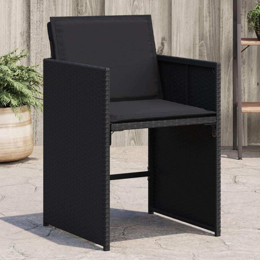 Chaise bois composite 4 places rotin noir  50,5 x 54 x 79 cm  - Prolenta premium  p390.9 - Image 2