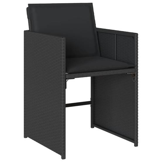 Chaise bois composite 4 places rotin noir 50,5 x 54 x 79 cm - Prolenta premium p390.9 - Image 4