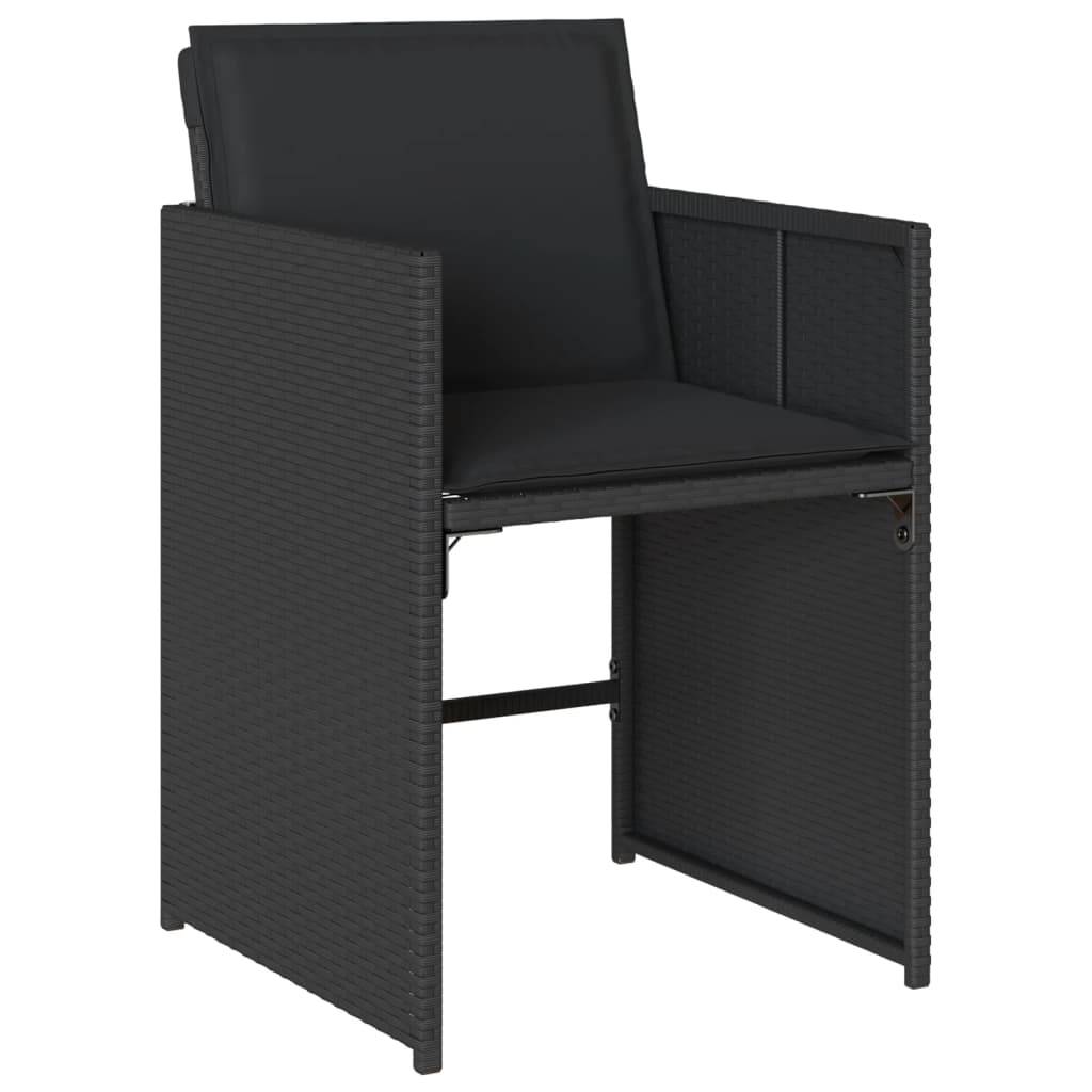 Chaise bois composite 4 places rotin noir  50,5 x 54 x 79 cm  - Prolenta premium  p390.9 - Image 4