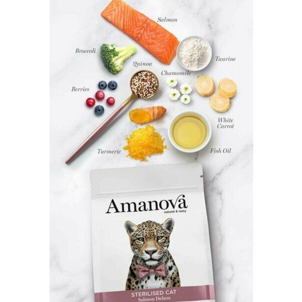 Amanova Chat Stérilisé Saumon 300 g - Image 2