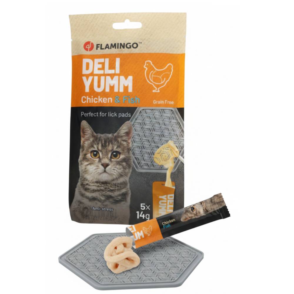 Friandise Deli Yumm Pâté Anti-stress au Poulet et Poisson 5 x 14 g (70 g) pour Chat - Image 3