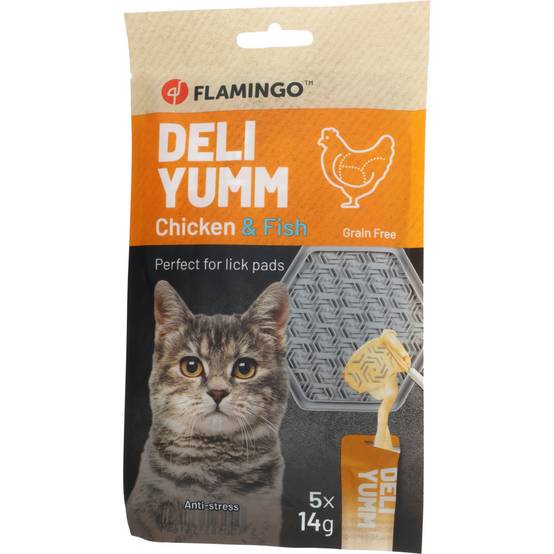 Friandise Deli Yumm Pâté Anti-stress au Poulet et Poisson 5 x 14 g (70 g) pour Chat - Image 1