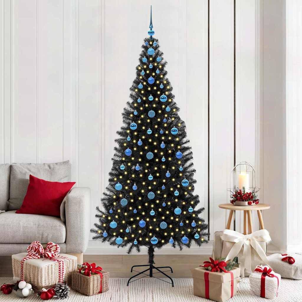 Vidaxl - Sapin de Noël Noir 210 cm PVC vidaXL 3396494 - Image 1